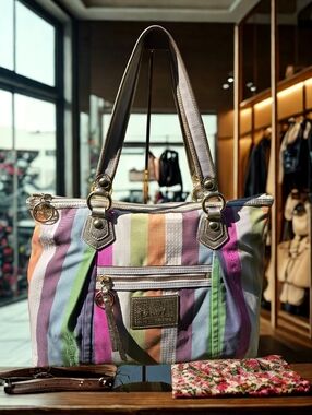 Coach Poppy Legacy Tote Rare